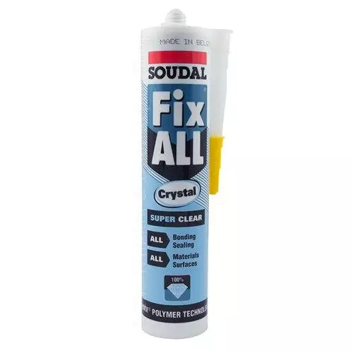 Soudal Fix ALL FLEXI CRYSTAL SUPER CLEAR Food Safe Sealant Adhesive