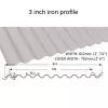 Corrugated Sheet | 3" Iron Profile | Transparent Polycarbonate | 8FT (2440mm)