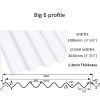 Corrugated Sheet | Big 6 Profile | Transparent PVC | 10ft (3050mm)