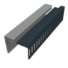 3M x 25mm 2 Part Vented Ending Trim - Storm Grey