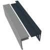 3M x 25mm 2 Part Vented Ending Trim - Storm Grey