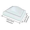 1050 x 1050mm Linear Opening Dome Triple Glaze Clear